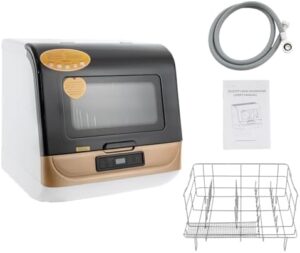 Lavastoviglie portatile 800W, ideale per piccoli appartamenti, dormitori, camper e barche