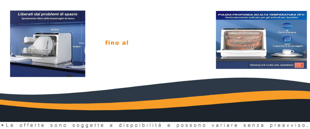 AIRMSEN Mini Lavastoviglie da Tavolo con touch control e display LED, ideale per cucine e appartamenti con spazio ridotto.