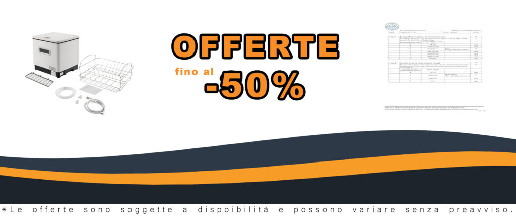 Mini lavastoviglie da tavolo per 6 set di posate, con funzioni di lavaggio, disinfezione e conservazione, ideale per appartamenti e dormitori.