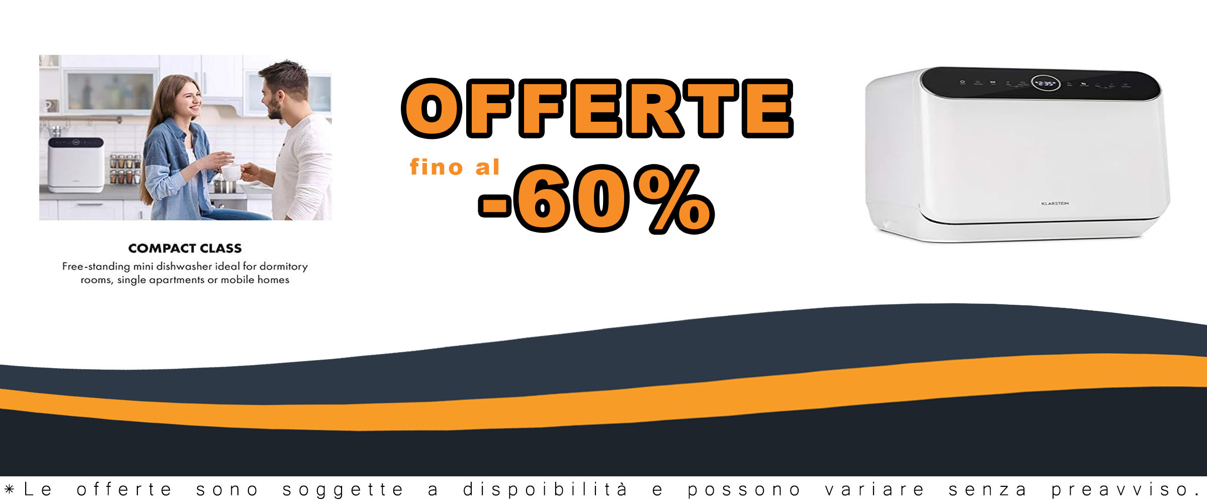 KLARSTEIN Oceana Mini Lavastoviglie da Tavolo, design compatto e alta efficienza energetica, perfetta per piccole cucine.