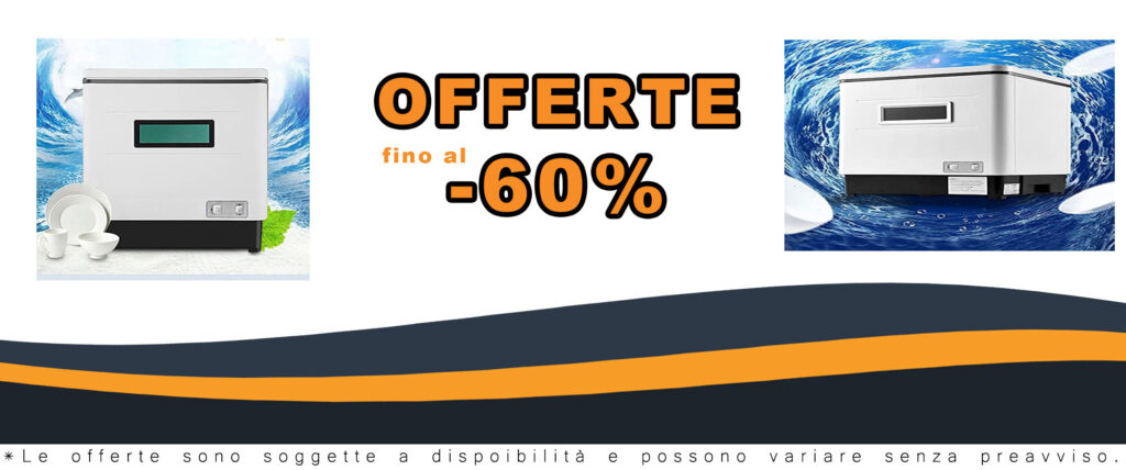 Mini lavastoviglie da 1500 W con design compatto, perfetta per piccoli spazi