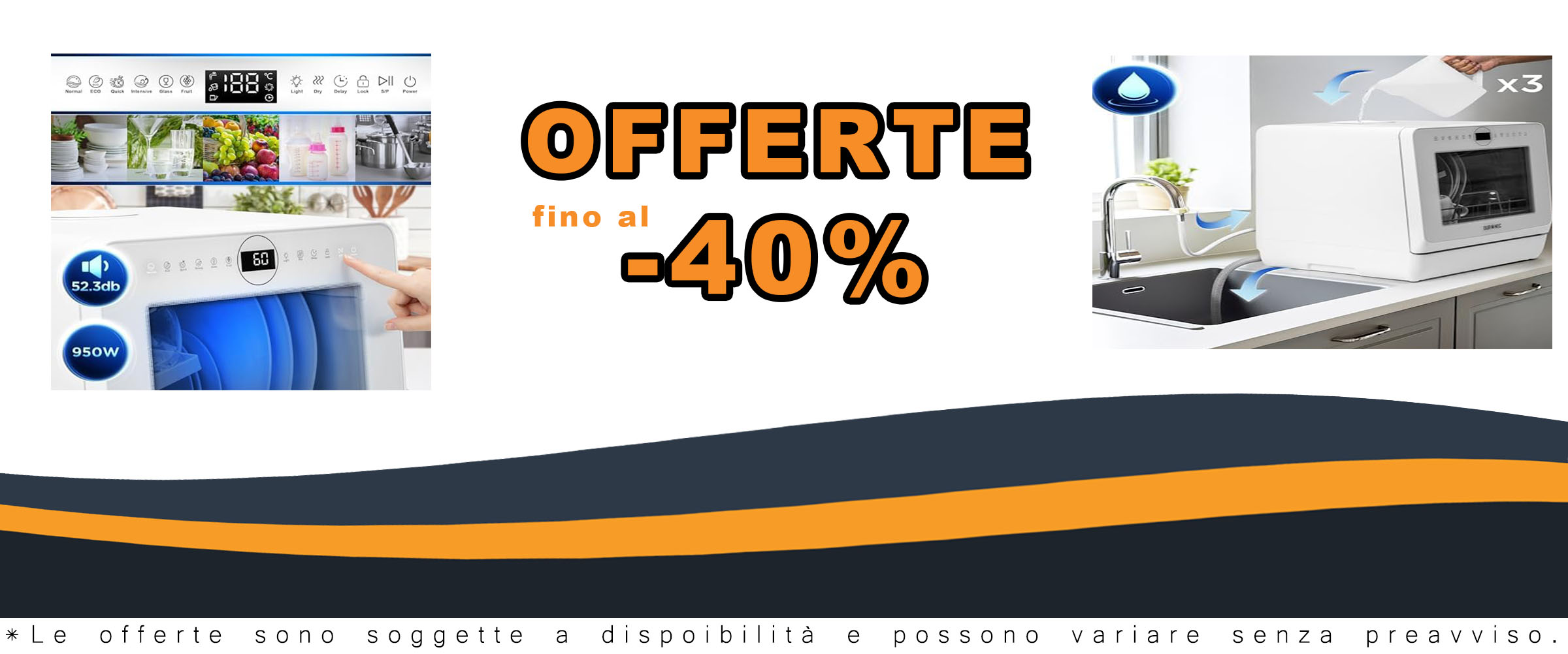 Duronic DW5 WE mini lavastoviglie, ideale per piccole cucine con 7 programmi automatici, design compatto e potenza di 950W