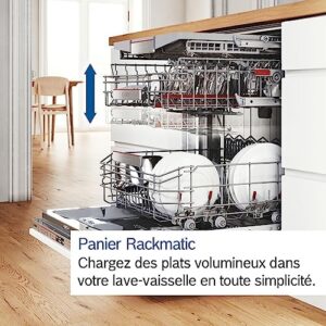 Lavastoviglie Bosch SMV4EVX00E da incasso, serie 4, 60 cm, 14 posate, Silence Plus 44 dB, fascia in metallo