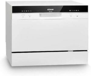 Bomann® TSG 7404, mini lavastoviglie per cucine piccole, compatta e con 5 programmi di lavaggio