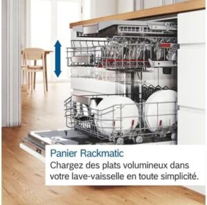 Lavastoviglie Bosch SMI4HCS19F, 60 cm, Semincasso, Serie 4 - Alta efficienza e prestazioni silenziose