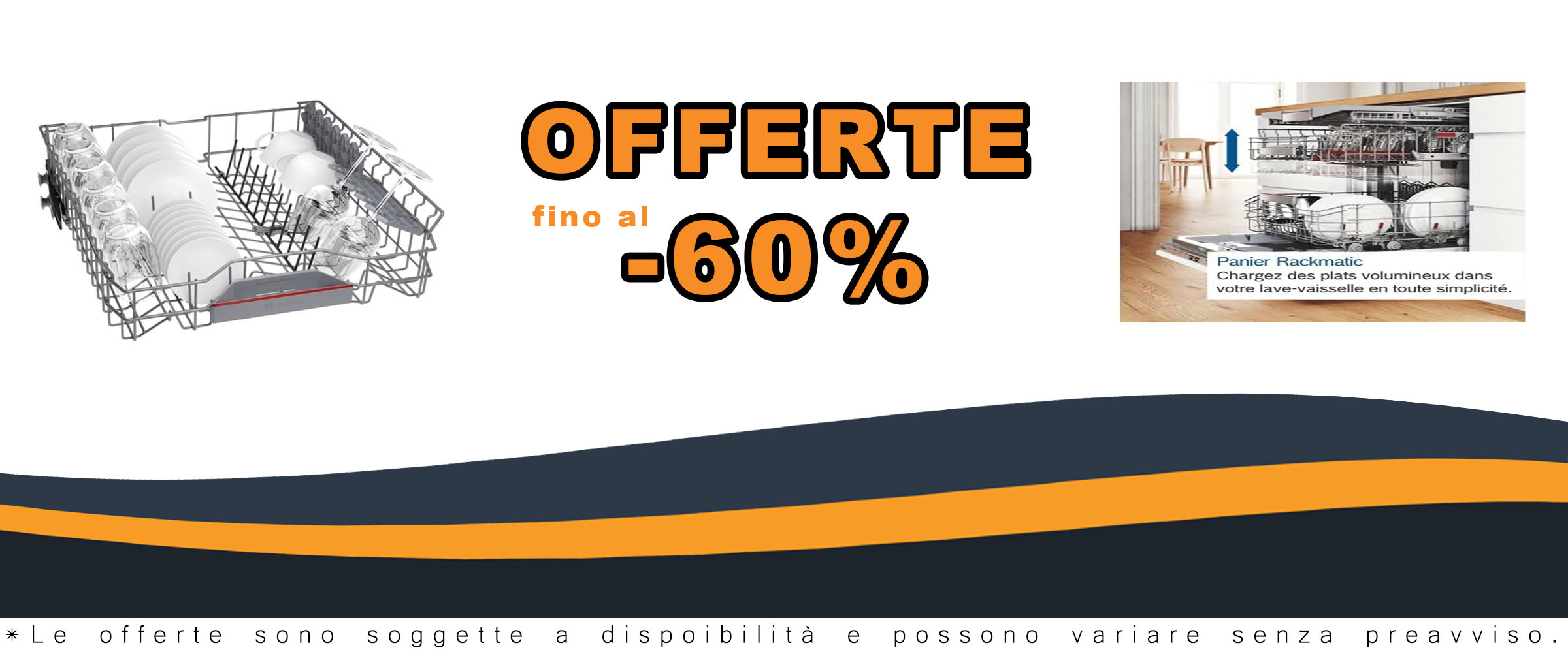 Lavastoviglie Bosch SMI4HCS19F, 60 cm, Semincasso, Serie 4 - Alta efficienza e prestazioni silenziose