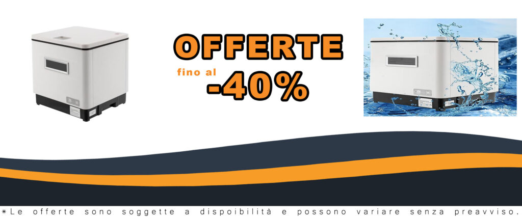 YUNRUX Mini Lavastoviglie 1500 W con sterilizzazione UV per 6 coperti, design compatto e pulizia 360°.
