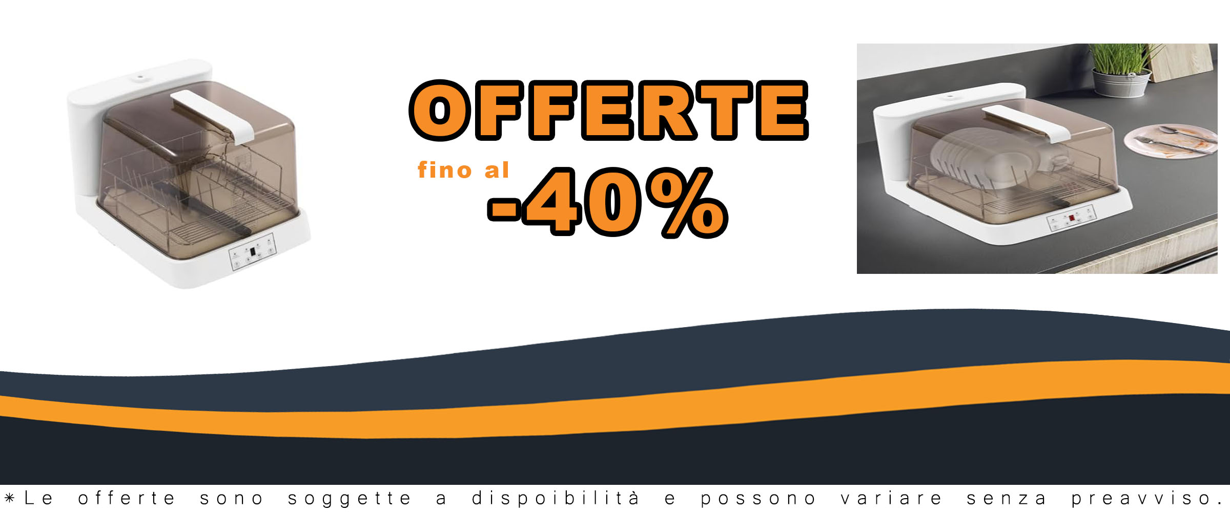 Lavastoviglie portatile compatta, ideale per piccoli spazi come appartamenti e camper, con capacità di 4-5 set e consumo di soli 6 litri di acqua per ciclo.