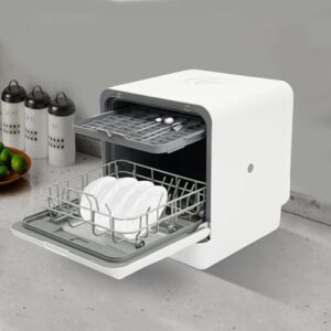 Lavastoviglie da tavolo compatta con consumo di 6 litri di acqua, ideale per famiglie da 4 a 6 persone e cucine di dimensioni ridotte