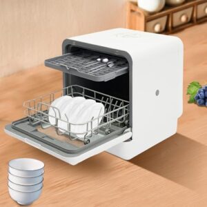 Lavastoviglie da tavolo compatta con consumo di 6 litri di acqua, ideale per famiglie da 4 a 6 persone e cucine di dimensioni ridotte