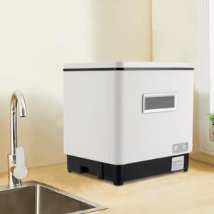 Lavastoviglie da tavolo in acciaio inox, compatta e versatile, ideale per piccoli spazi e campeggio