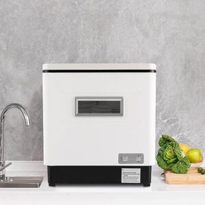 Lavastoviglie da tavolo in acciaio inox, compatta e versatile, ideale per piccoli spazi e campeggio