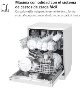 LG DF141FW Lavastoviglie 60 cm, capacità 14L con sistema QuadWash Direct Drive e design bianco
