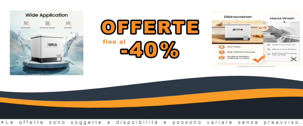 JDBDU Mini Lavastoviglie da Tavolo in acciaio inox, capacità 6 set, perfetta per cucine di piccole dimensioni