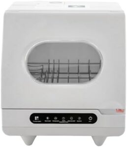 vinnyooc 220V 800W Mini Lavastoviglie con design compatto e spruzzatori d'acqua rotanti a 360 gradi, ideale per appartamenti e residenze