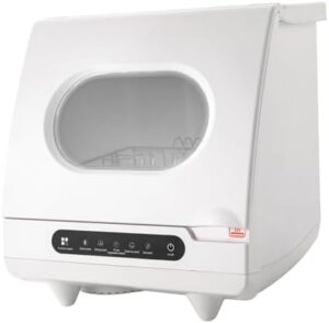 vinnyooc 220V 800W Mini Lavastoviglie con design compatto e spruzzatori d'acqua rotanti a 360 gradi, ideale per appartamenti e residenze