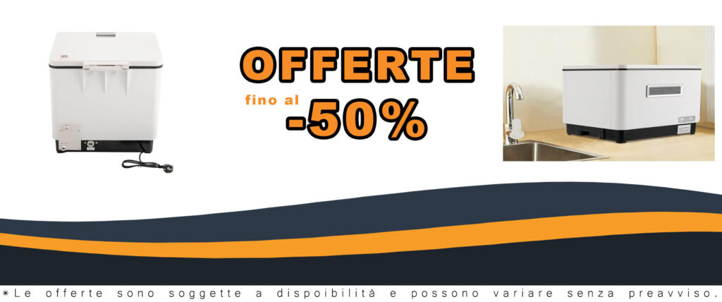 Lavastoviglie da tavolo 1500 W con sterilizzazione UV, ideale per appartamenti, dormitori e camper, con sistema automatico e design compatto.
