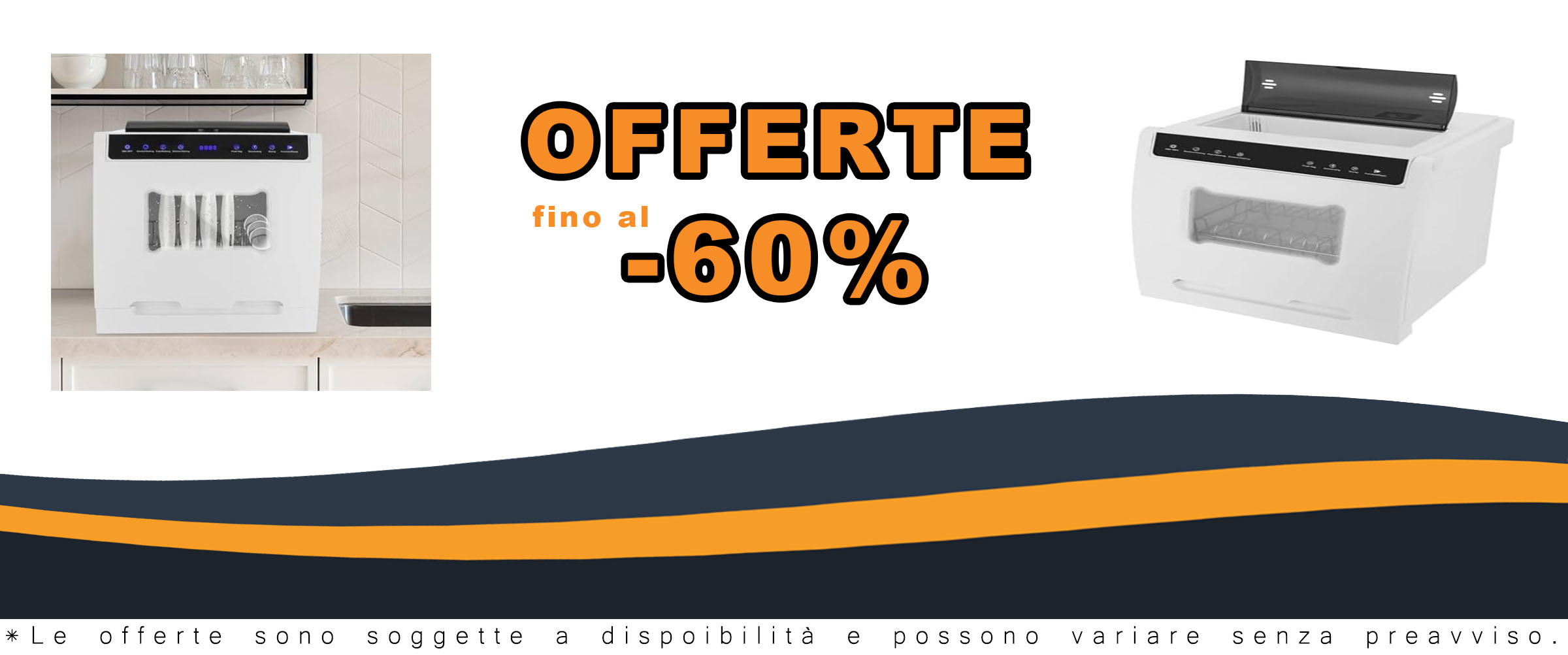 Lavastoviglie da tavolo compatta e portatile, ideale per appartamenti, campeggi e viaggi, con quattro modalità di lavaggio e funzione di disinfezione.