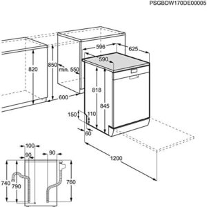 Lavastoviglie AEG FFB52600ZM con inox antimpronta, capacità 60 cm, ideale per una pulizia efficiente e design elegante