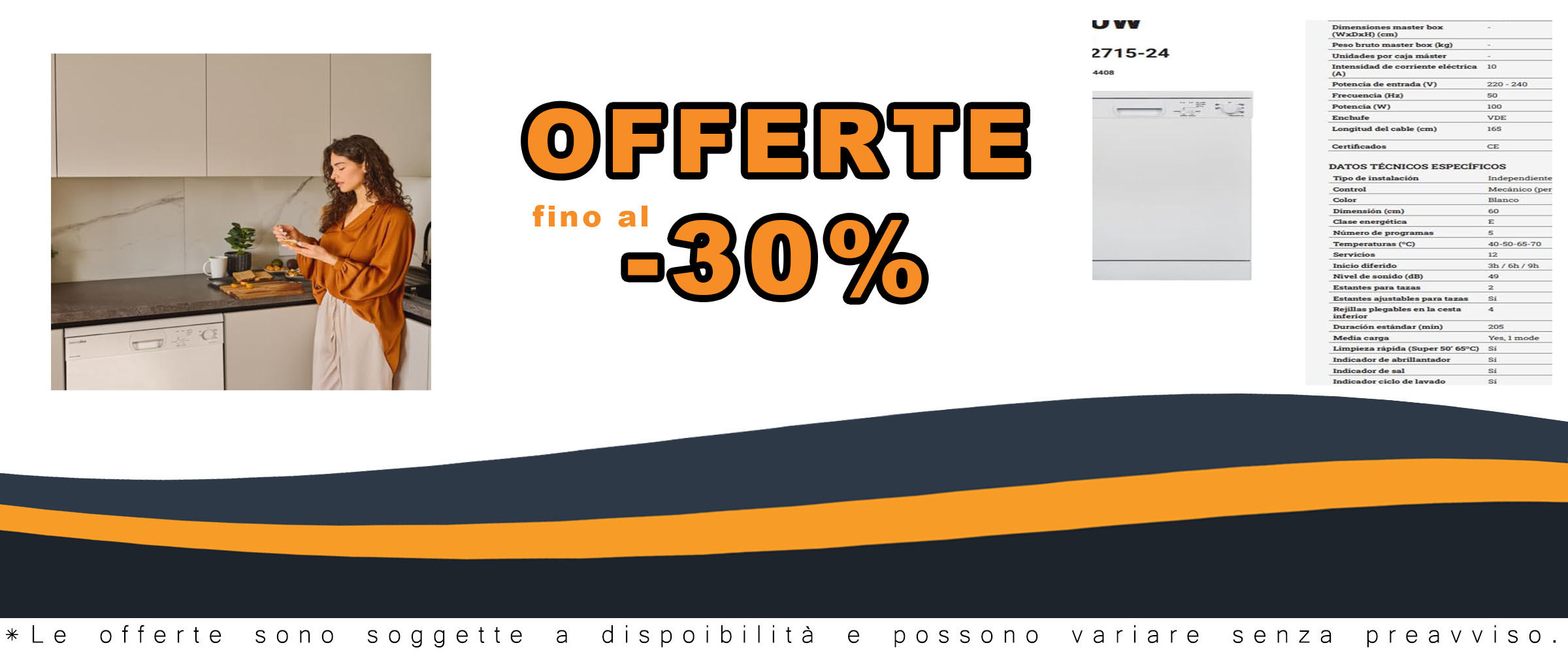 UNIVERSALBLUE Lavastoviglie Bianco 60 cm in funzione, ideale per un lavaggio efficiente con modalità ECO e 5 programmi.