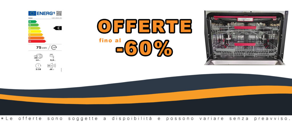 Kaiser Olan Empire S60 U 88XL Em Lavastoviglie da incasso 60cm nera, elegante e funzionale, ideale per famiglie numerose.
