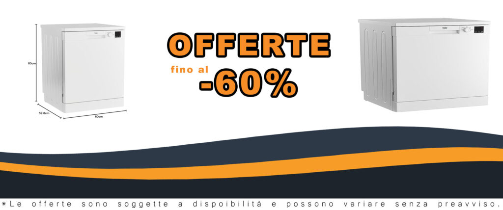 Lavastoviglie Beko DFN04321W, modello autoportante, 60 cm, 13 coperti, bianca con display LED rosso