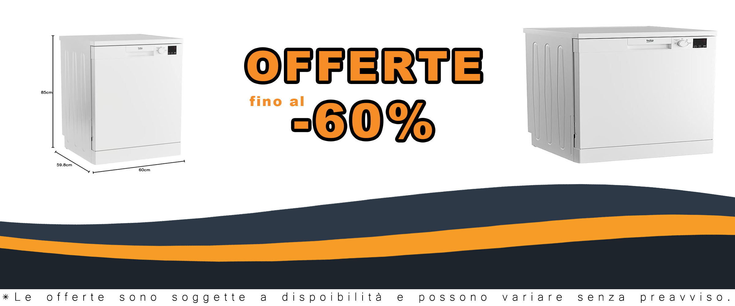 Lavastoviglie Beko DFN04321W, modello autoportante, 60 cm, 13 coperti, bianca con display LED rosso