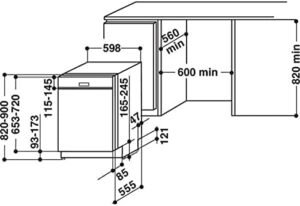 Whirlpool Lavastoviglie 60 cm, modello wric3c34pe, con capacità di 14 posate e un livello di rumore di soli 44 db, ideale per cucine moderne e silenziose.