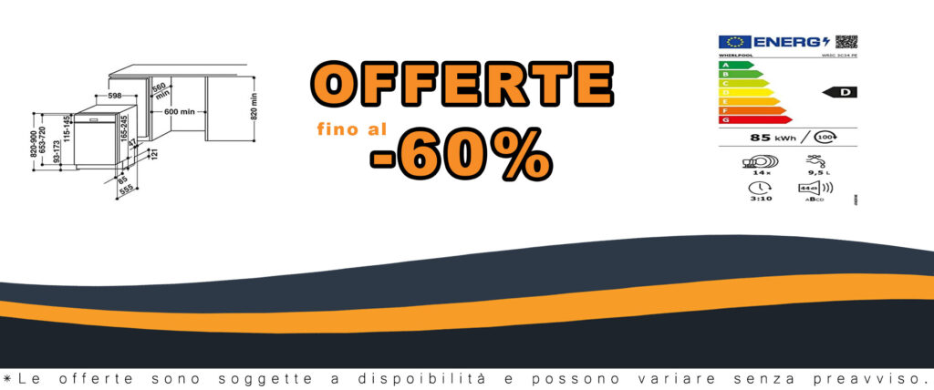 Whirlpool Lavastoviglie 60 cm, modello wric3c34pe, con capacità di 14 posate e un livello di rumore di soli 44 db, ideale per cucine moderne e silenziose.
