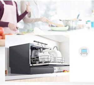 Immagine della WolFum Lavastoviglie Domestica Automatica, compatta e perfetta per piccole cucine, con design moderno e risparmio energetico.