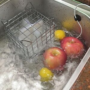 WOOXGEHM Mini lavastoviglie ad ultrasuoni, compatta e multifunzionale, ideale per piatti, frutta e piccoli oggetti.