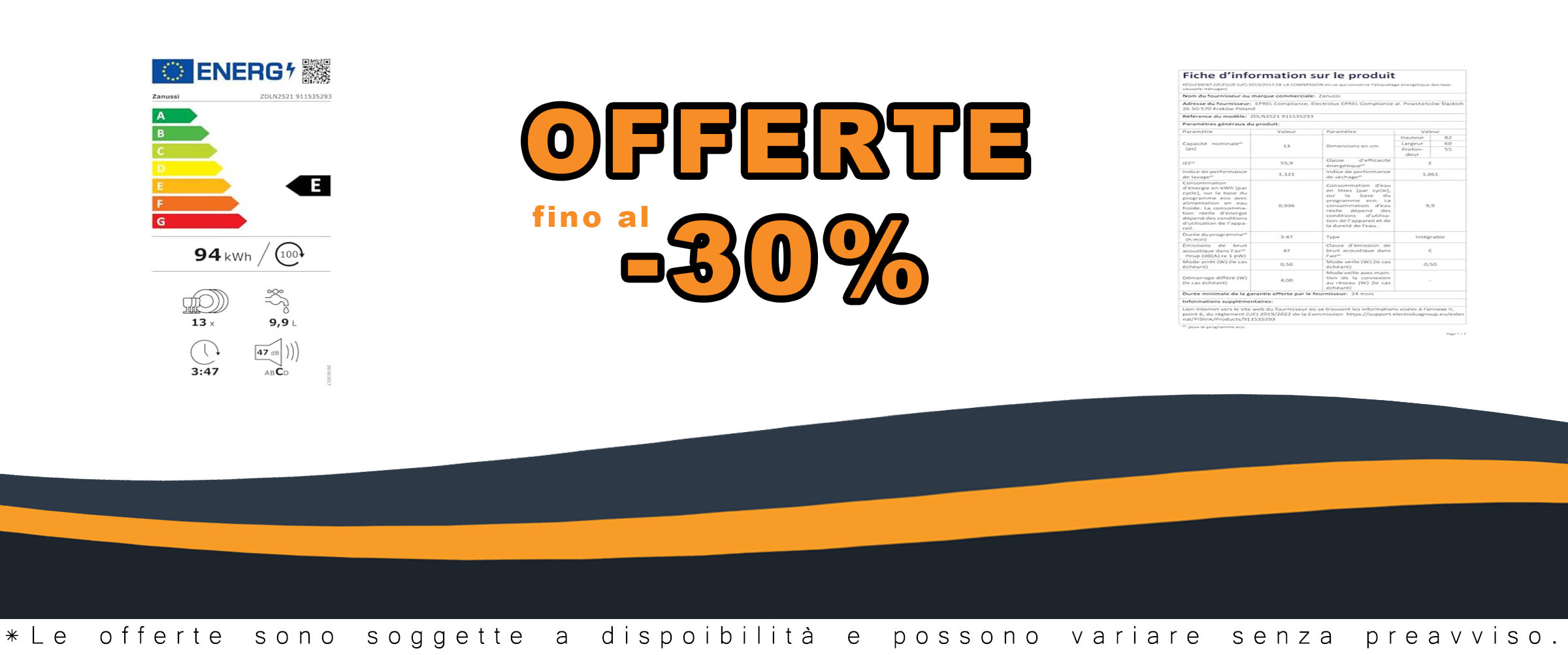 Lavastoviglie da incasso Zanussi ZDLN2521 con sistema AirDry e programma AutoSense, silenziosa e efficiente, ideale per famiglie.
