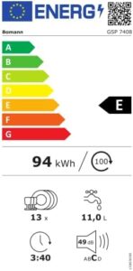 Immagine della lavastoviglie Bomann GSP 7408, bianca, con piedistallo e display LED