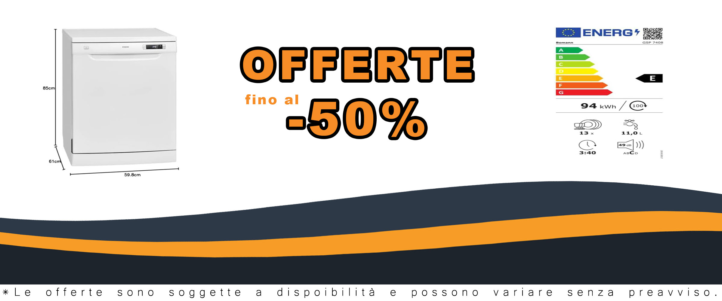 Immagine della lavastoviglie Bomann GSP 7408, bianca, con piedistallo e display LED