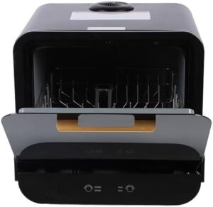 Lavastoviglie portatile compatta da appoggio automatica ad alta temperatura con asciugatura all'aria, ideale per appartamenti