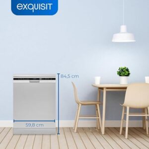 Lavastoviglie Exquisit GSP6312-030D argento, con Auto Door Open e 12 coperti