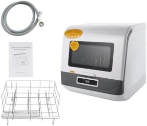 Mini lavastoviglie portatile, compatta e funzionale, adatta per appartamenti, camper e dormitori.