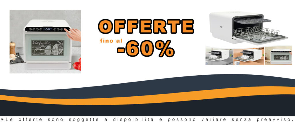 Mini lavastoviglie portatile compatta 6L, perfetta per appartamenti, campeggio e camper