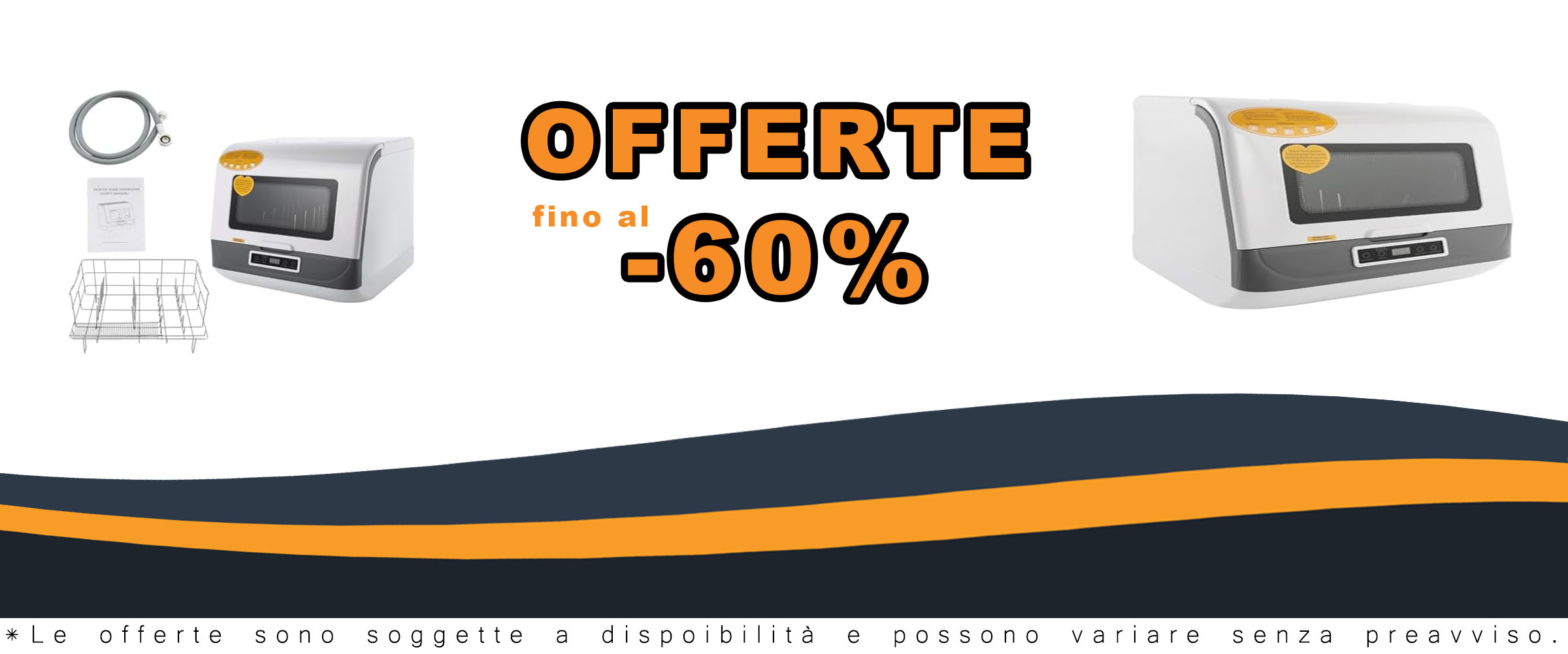 WOQLIBE Lavastoviglie da Tavolo, ideale per appartamenti, dormitori e roulotte, con capacità di 4-6 set di stoviglie e 3 programmi di lavaggio.