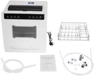 Lavastoviglie Xwj05 con serbatoio dell'acqua, perfetta per appartamenti, dormitori e camper.