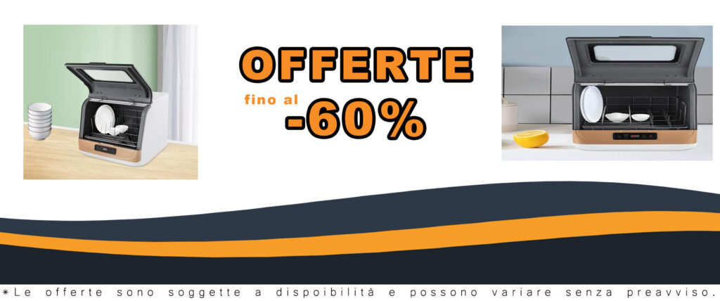 Lavastoviglie Mini Portatile Oro, compatta e versatile, ideale per piccoli spazi come appartamenti e camper.