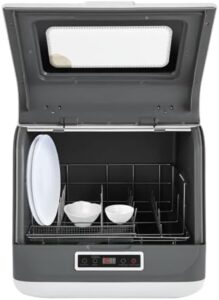 DSYOGX Lavastoviglie da Tavolo Portatile Bianco, ideale per piccole famiglie e spazi ridotti