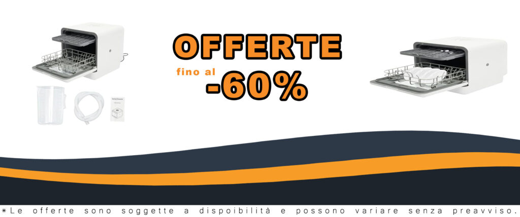 1100 W Lavastoviglie compatta, portatile e facile da usare per piccoli spazi, ideale per chi cerca un prodotto efficiente e conveniente.
