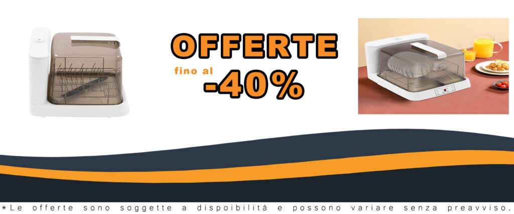 Lavastoviglie con copertura semitrasparente e ugello spruzzatore girevole a 360°, ideale per una pulizia profonda.