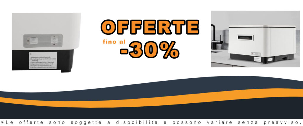 Mini lavastoviglie bianca, compatta e potente da 1500 W, ideale per appartamenti, case e dormitori.