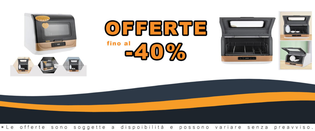Lavastoviglie da tavolo Gold Modern Rettangle in acciaio inox, con controllo touch e potenza di 800 W, ideale per cucine con poco spazio.
