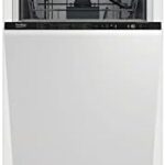 Lave-vaisselle 45 cm, 11 coperti, classe E, basso consumo d'acqua e rumore ridotto, perfetta per piccole famiglie.