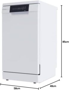 CANDY Lave-vaisselle CDPH2D1047W in funzione, lavando piatti con prestazioni elevate e silenziose