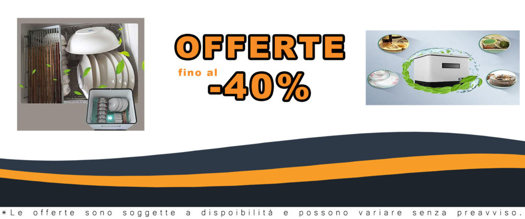 Lavastoviglie da tavolo 1500 W in acciaio inox con sterilizzazione UV e risparmio di acqua