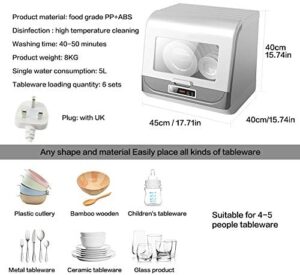 Tavolo portatile a lavastoviglie mini, compatto e ideale per cucine con spazio limitato, con funzionalità di sterilizzazione e asciugatura automatica.